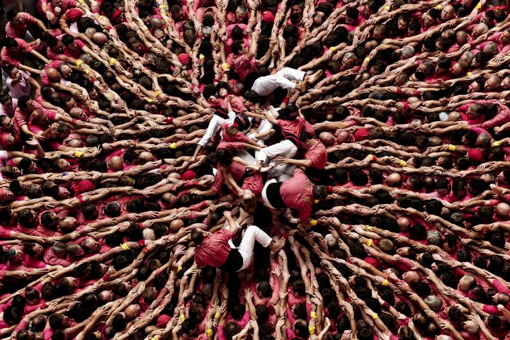 Fotografía de Josep Lago Dalmases para Nthephoto. Castellers de la 