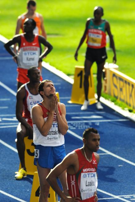 Fotografía de Sergio Carmona para Nthephoto. Mundial IAAF Berlin 2009. Salida de 800 metros. 