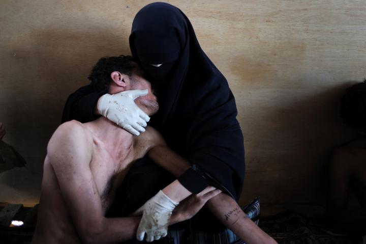 Fotografía de Samuel  Aranda para Nthephoto. Foto realizada en Yemen durante la primavera árabe para The New York Times